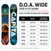 CAPiTA D.O.A. Wide snowboard size and rider weight guide