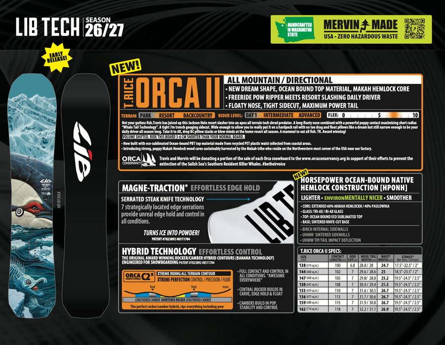Lib Tech 2027 Orca II Snowboard