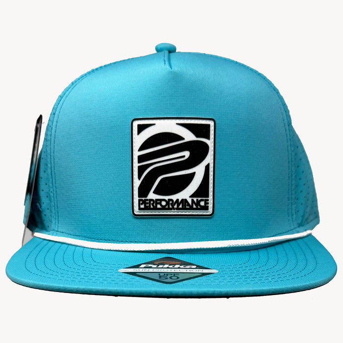 Performance Rubber P Logo Tech Snap Back Hat - Solid Teal