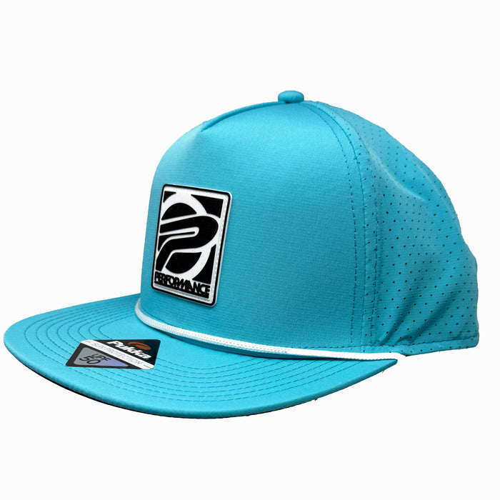 Performance Rubber P Logo Tech Snap Back Hat - Solid Teal