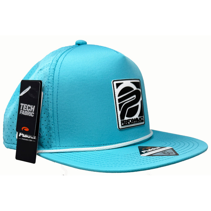 Performance Rubber P Logo Tech Snap Back Hat - Solid Teal