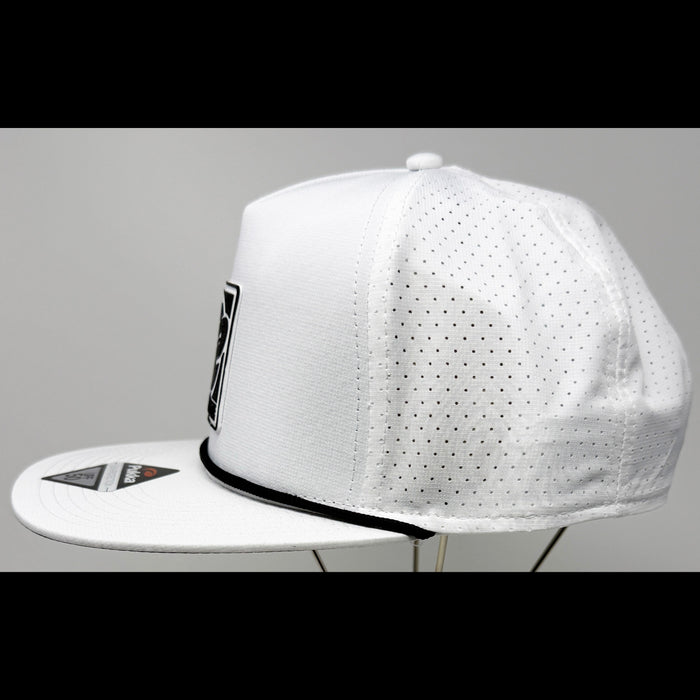 Performance Rubber P Logo Tech Snap Back Hat - Solid White