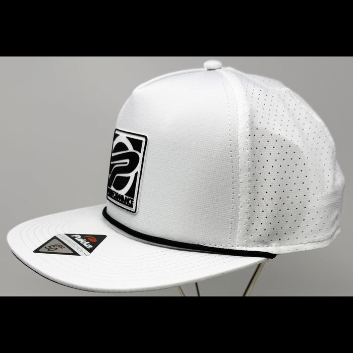 Performance Rubber P Logo Tech Snap Back Hat - Solid White