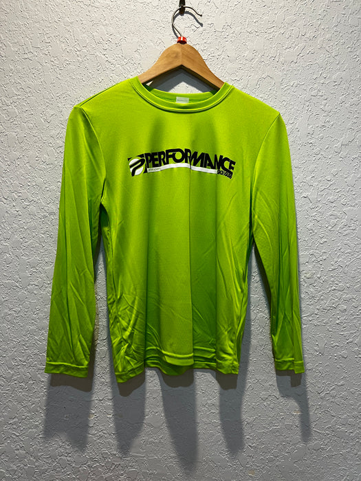 Performance Ski and Surf Youth Dryfit Long Sleeve T-Shirt Neon Green
