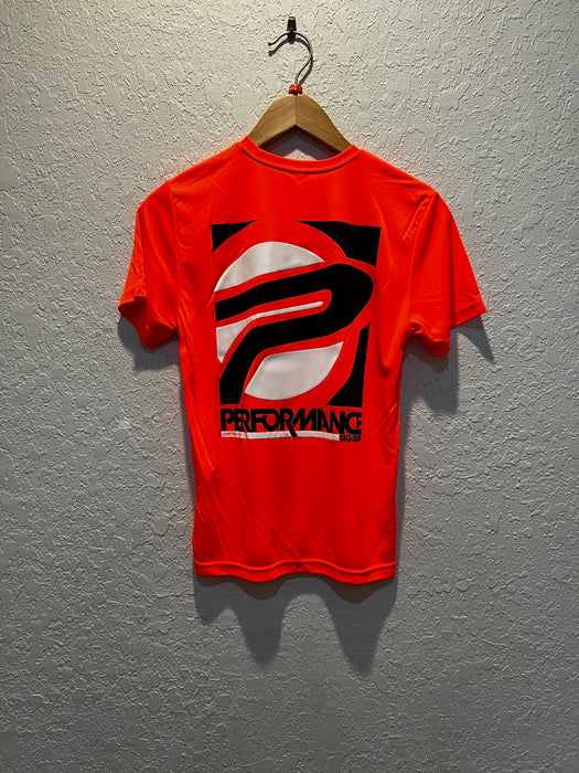 Performance Ski and Surf Youth Dryfit Short Sleeve T-Shirt Neon Orange