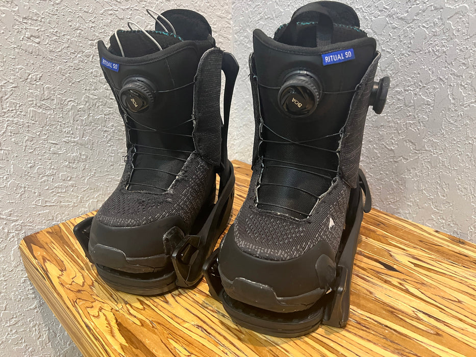 Burton Demo Ritual Step ON 6.5 w/ Medium Black bindings
