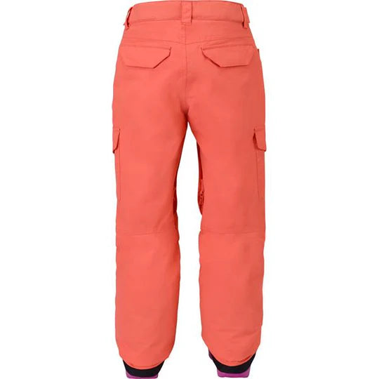 Burton Girls Elite Cargo Snowboard Pant-Georgia Peach - Pink Accent