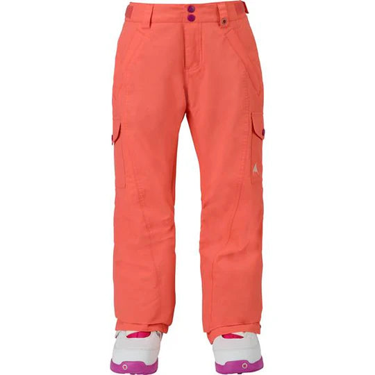 Burton Girls Elite Cargo Snowboard Pant-Georgia Peach - Pink Accent