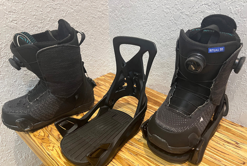 Burton Demo Ritual Step ON 6.5 w/ Medium Black bindings