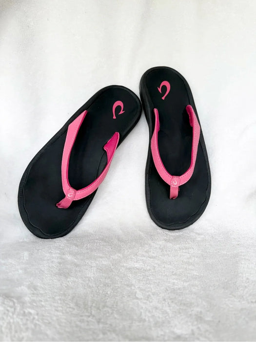 Olukai Kulapa Kai Girls Sandal - Pink-Black