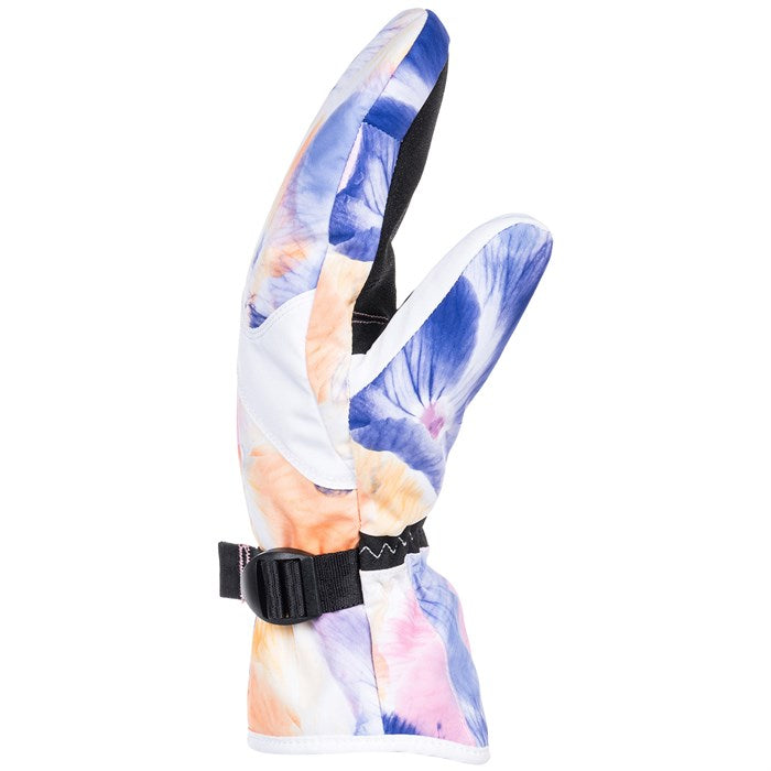 Roxy Jetty Mitt Girls – Waterproof Snowboard Mittens With WarmFlight Insulation, Adjustable Wrist Strap