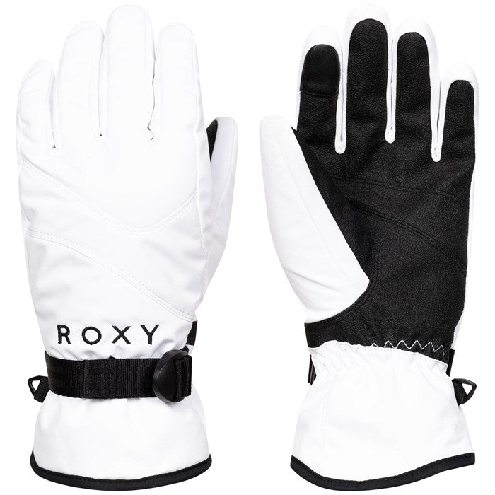 Roxy 2024 Jetty Solid Gloves Bright White — Performance Ski & Surf