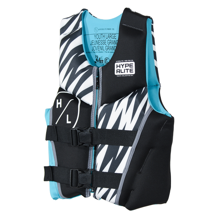 2027 Hyperlite Boys’ Youth Indy CGA Life Vest – Black/Yellow