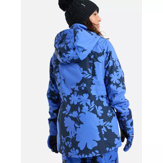 Burton Women s Jet Set 2L Jacket Amparo Blue Camellia Performance Ski Surf