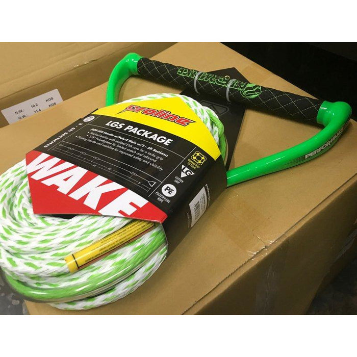 Performance 80' Poly E LG Wakeboard Package 3-5ft Sections White/Neo Green