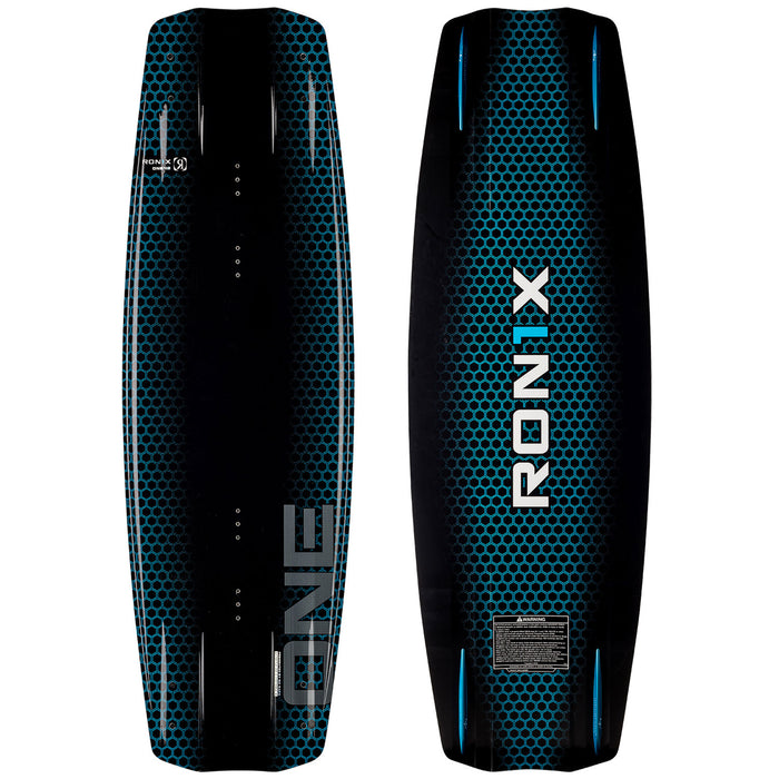 Ronix 2023 One Blackout Technology Wakeboard Black/Azure Honeycomb