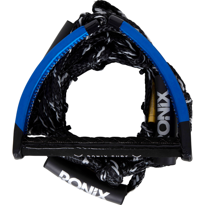 Ronix 2024 PU Syn Bungee Blue Surf Rope w/ 11 Hdl w/ 25ft. 4-Sect. Rope - Blue