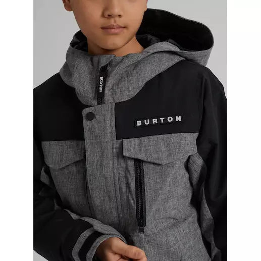 Burton 2023 Boys' Covert 2L Jacket Bog Heather / True Black