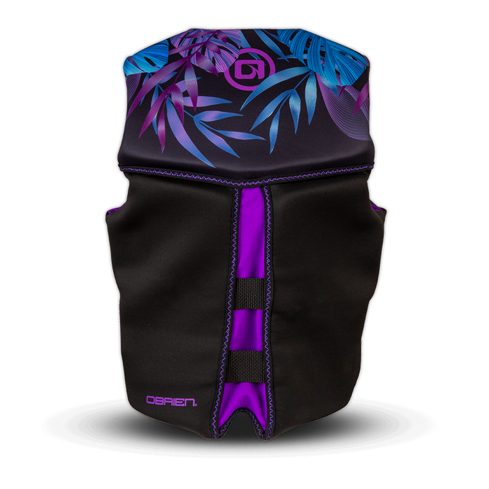 OBrien  Womens Flex V Back CGA Wake Vest-Purple Floral