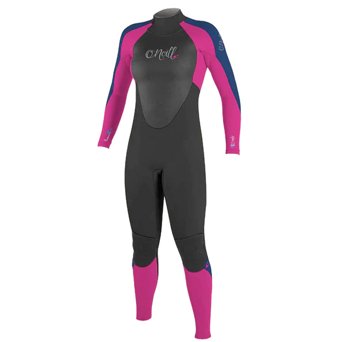 ONeill Youth Girls Epic 3/2 Full Wetsuit Black/Berry/Navy