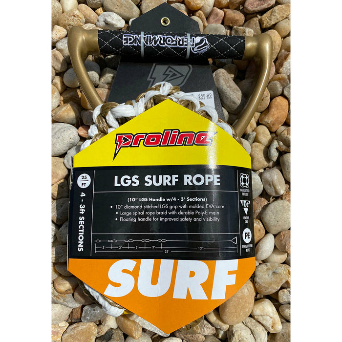 Performance Ski and Surf 25 Pro Surf Rope / Handle Combo - Midas Gold/White
