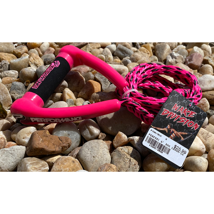Performance Ski and Surf 6 Dog Leash - Pink / Black