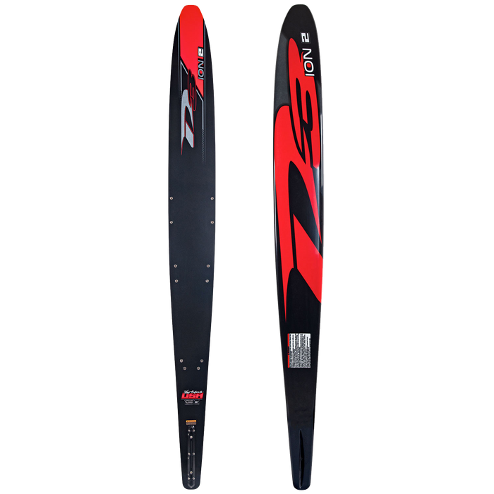 D3 Ion 2 Slalom Ski - Blank with Fin - Red