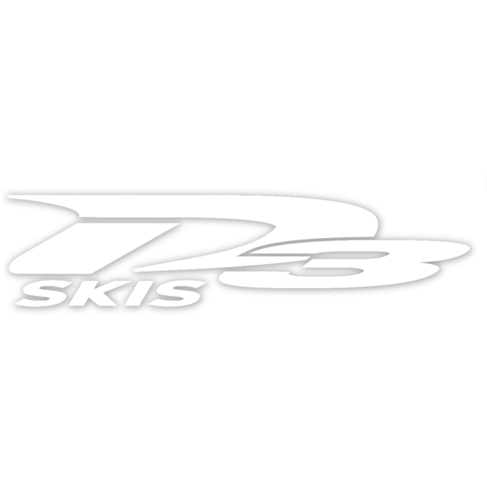 D3 Skis 12 Vinyl Stickers - White