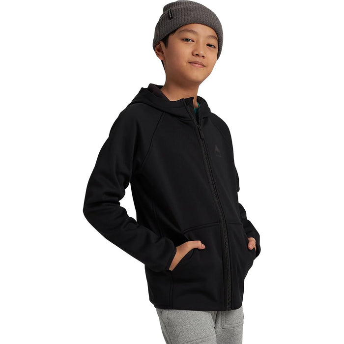 Burton 2023 Kids' Crown Weatherproof Full-Zip Fleece True Black