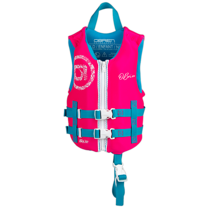 OBrien Traditional Child Life Jacket Pink/Aqua