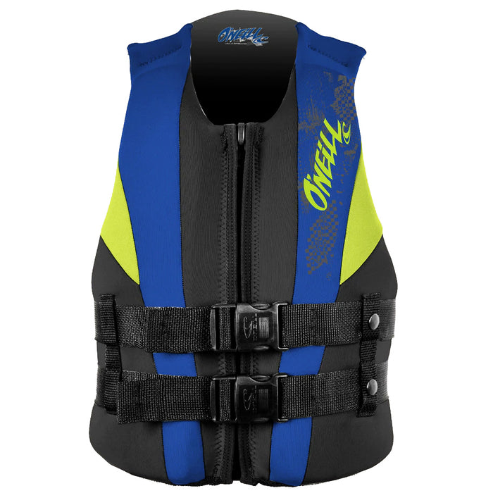 ONeill Youth Reactor USCG Vest (50-90Lbs) Blk/Pac/Dayglo