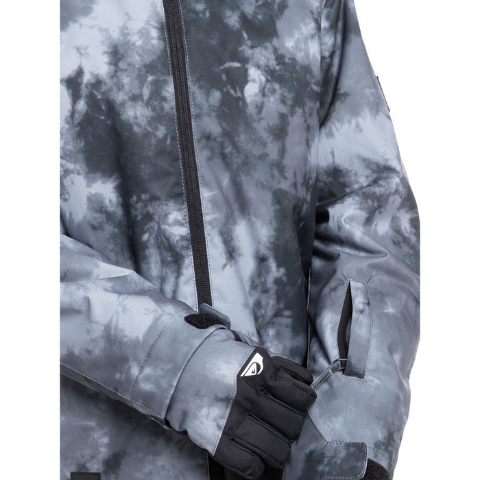 Printed Quiet Ski Storm Jacket- Mission 2023 Surf Quiksilver Black Performance & (KVJ1) Youth —