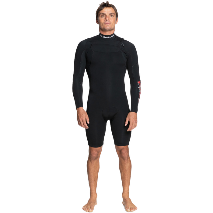 Quiksilver Everyday Sessions 2/2 Chest Zip LS Spring Suit- Black