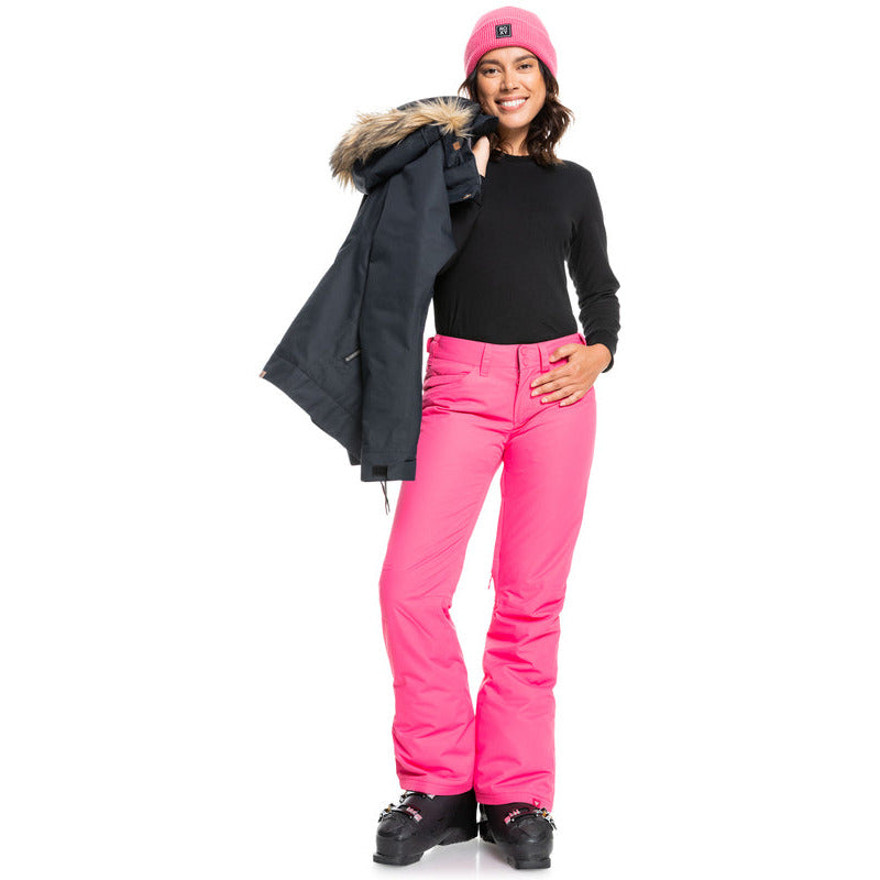 ROXY Women's Fluoro Pink Ski Pants Dry Flight 18K Size XS (8) Snow