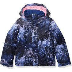 Roxy Jetty Girl Snow Jacket Purple Black Multi