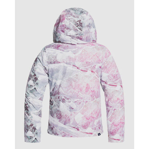 Roxy Jetty Girl Snow Jacket White Multicolor — Performance Ski Surf